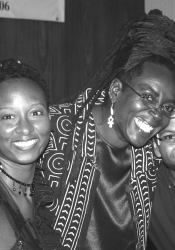 ArtsEtc at the Collys: (L-R) Linda M. Deane, Nailah Folami Imoja and Robert Edison Sandiford, January 2006