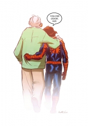 Stan Lee and Peter Parker, November 2018.
