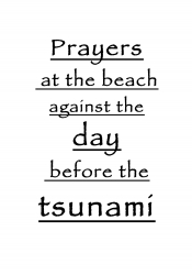 Prayers at the beach against the day before the tsunami – title page
