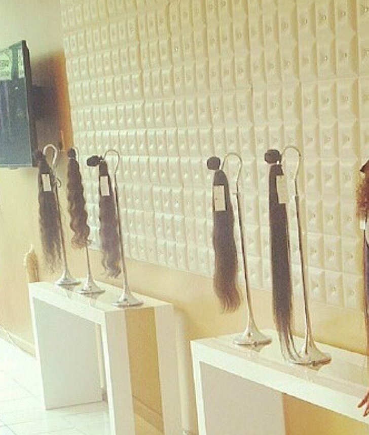 How the hair is displayed in a popular New York Boutique