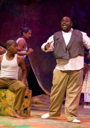Cast of the It So Happen Suite at the Frank Collymore Hall in Barbados, 2010.  From left to right: Nala, Marcus Myers, Andrew Pilgrim, Ishiaka McNiel, L. Amanda Cumberbatch, the late Sonia Williams.