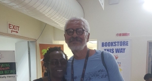 Nailah Folami Imoja (Charmaine Gill) and Andy Taitt at Carifesta XIII in Barbados, 2017.