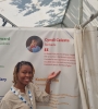 Barbadian poet Cyndi Celeste at the Marché de la poésie in Paris, France, June 2023.