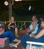 Sarah Venable (second from left) and Sonia Williams (second from right) at Sarah's birthday gathering, December 2023.