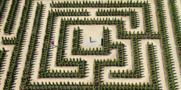 The maze at German adventure park Erlebnispark Teichland. 